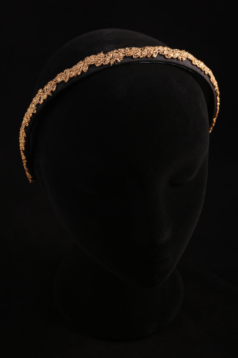 "Gold Adornment" Small Satin Headband